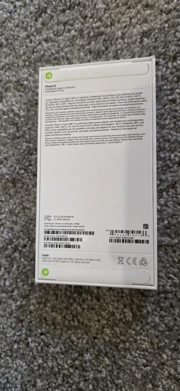 celulares y tabletas - Iphone 13 normal 128 GB Nuevo sellado  4