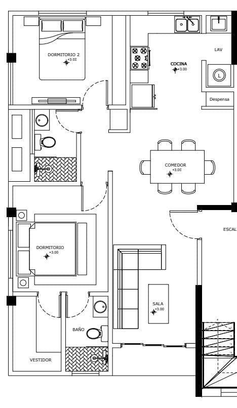apartamentos - apartamentos en don honorio de 2 habitaciones 2