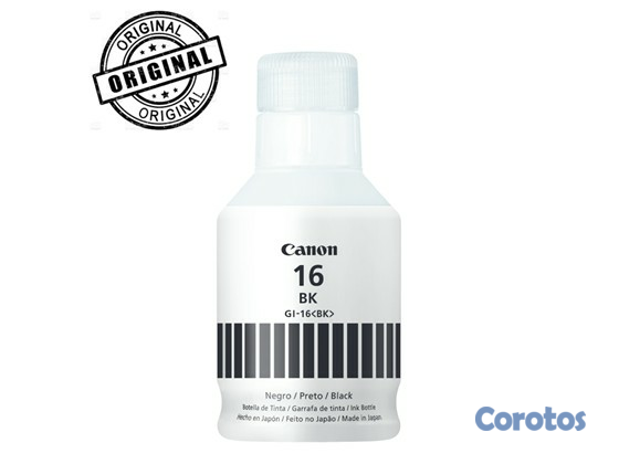 impresoras y scanners - BOTELLA DE TINTA CANON GI-16 NEGRO, USAR  CON MAXIFY GX6010 / GX7010