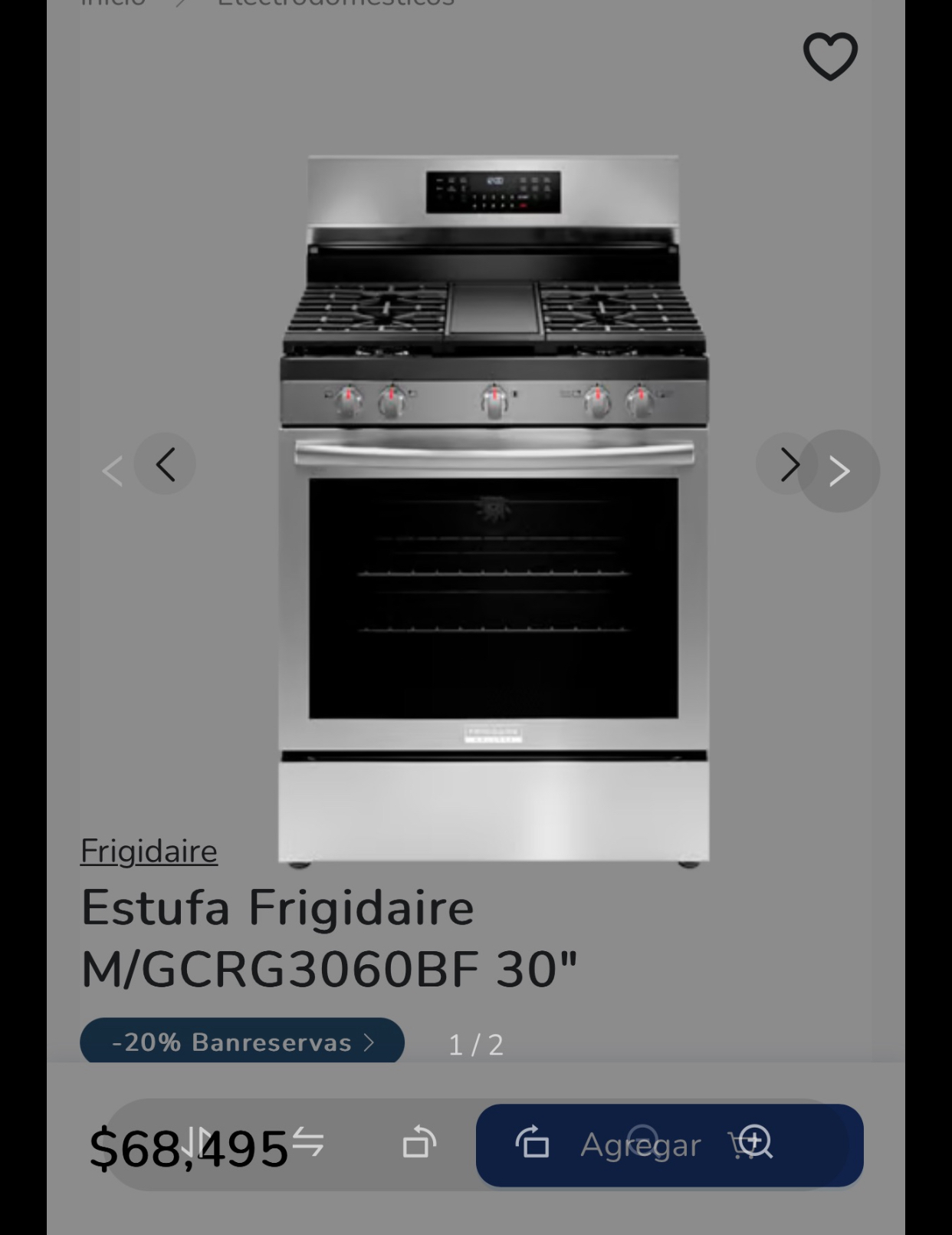 electrodomesticos - Estufa Frigidaire de 30 pulgadas  1