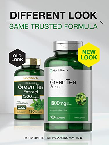 Salud y Equipamiento Médico - Extracto De Te Verde 1800 Mg 180 Cap Horbaach 2