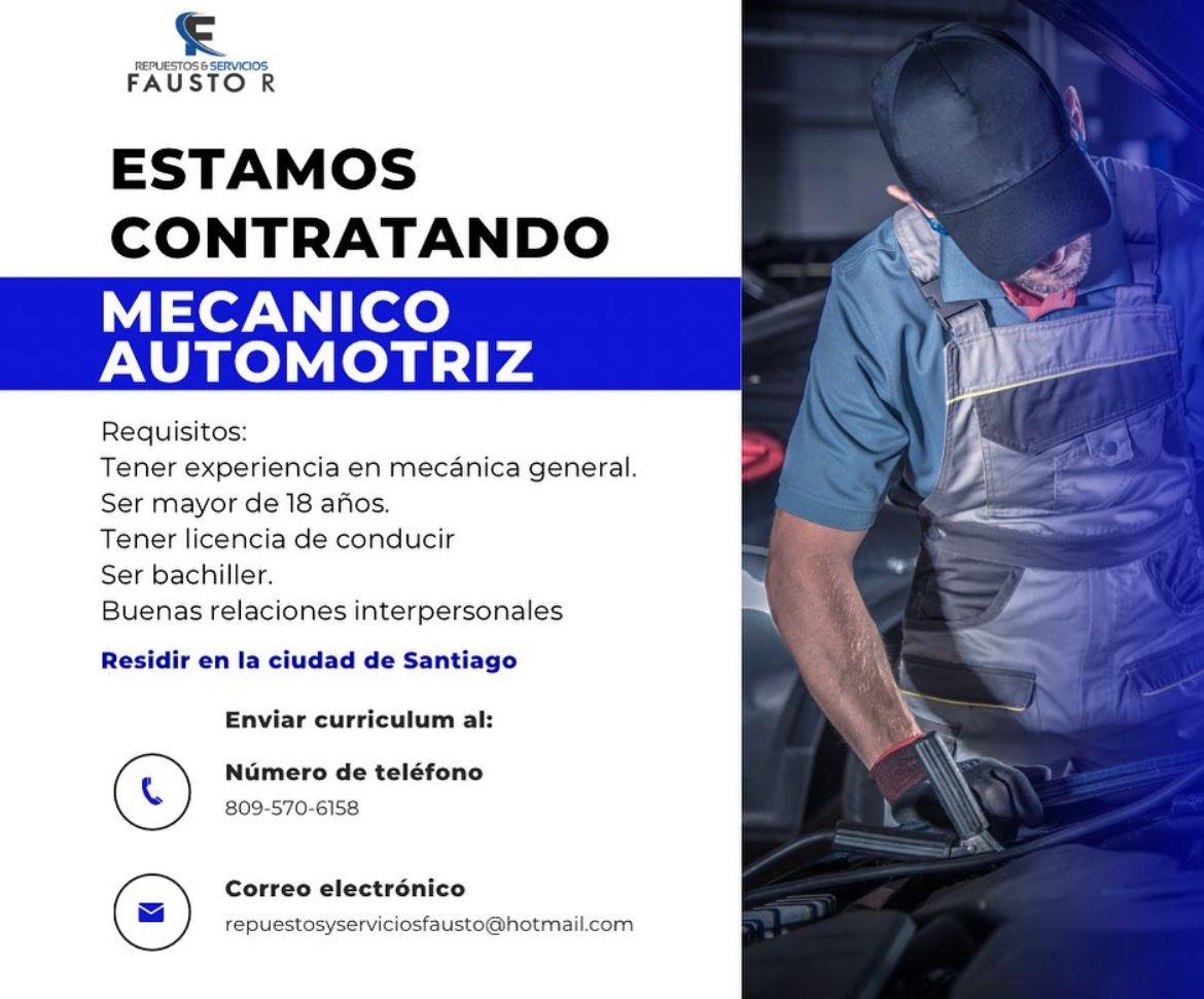 empleos disponibles - BUSCAMOS MECANICO AUTOMOTRIZ