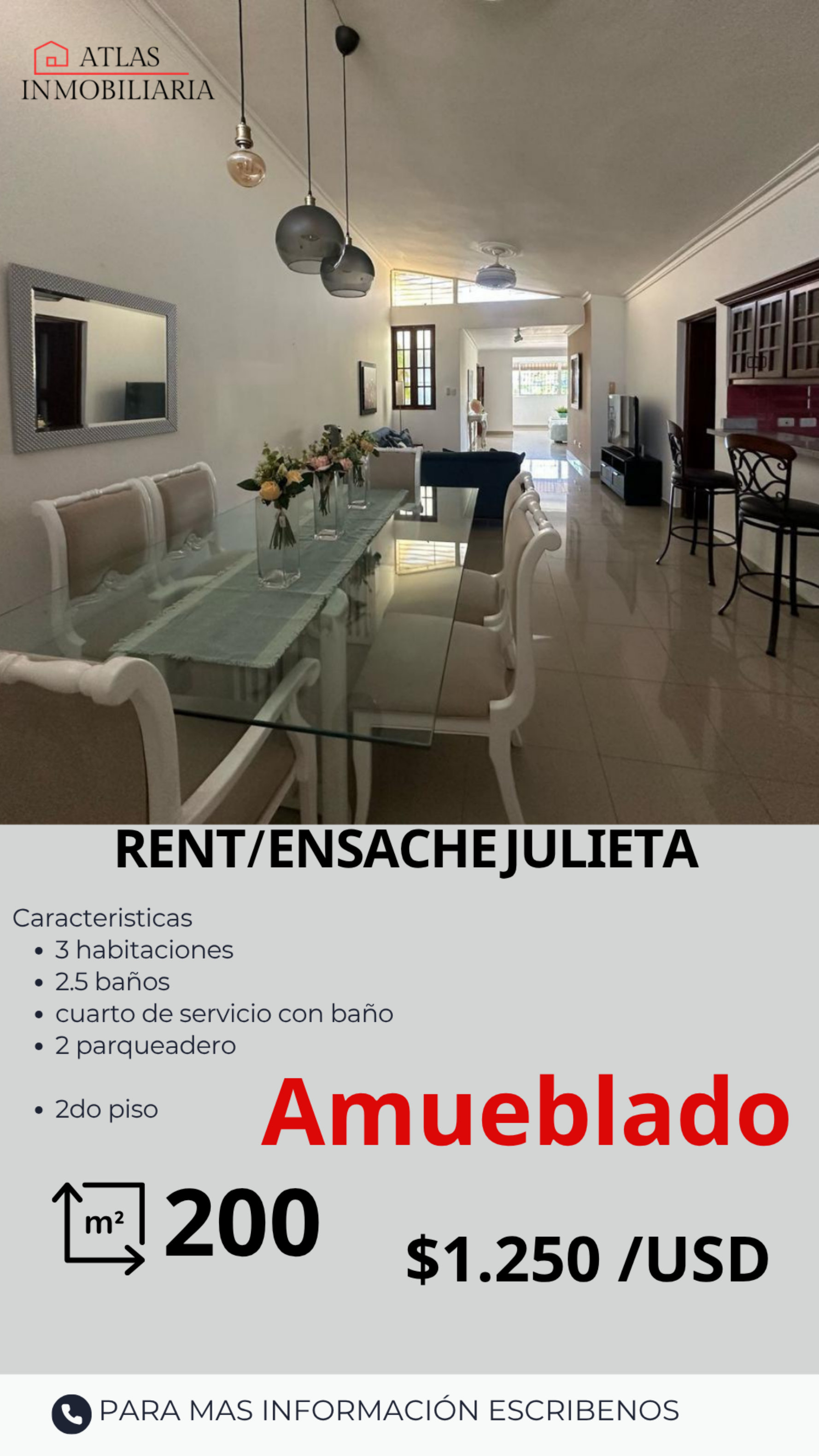 apartamentos - apartamento amueblado en alquiler - Ensanche Julieta  0