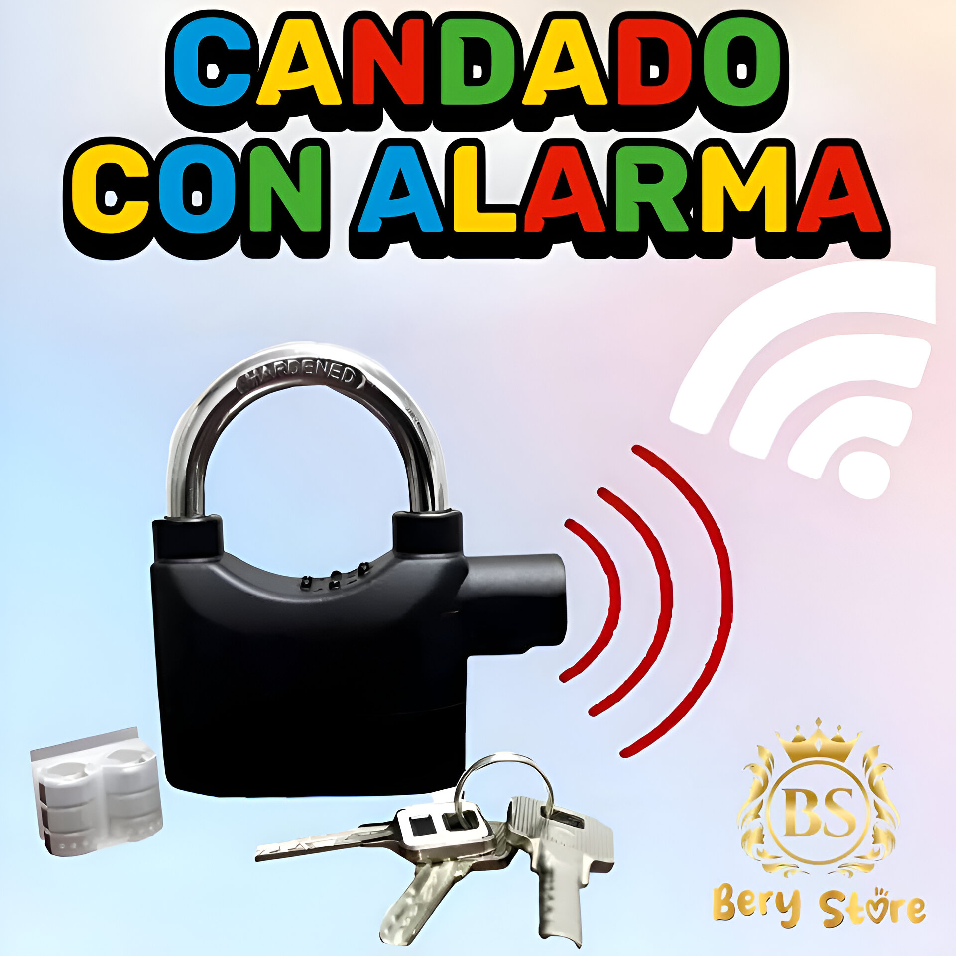 otros electronicos - 🎀 CANDADO CON ALARMA ANTIRROBO | CANDADO CON ALARMA PARA MOTO | CANDADO ALARMA 
