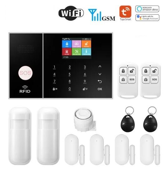 accesorios para electronica - Kit Alarma de Seguridad Inalambrica WiFi GSM