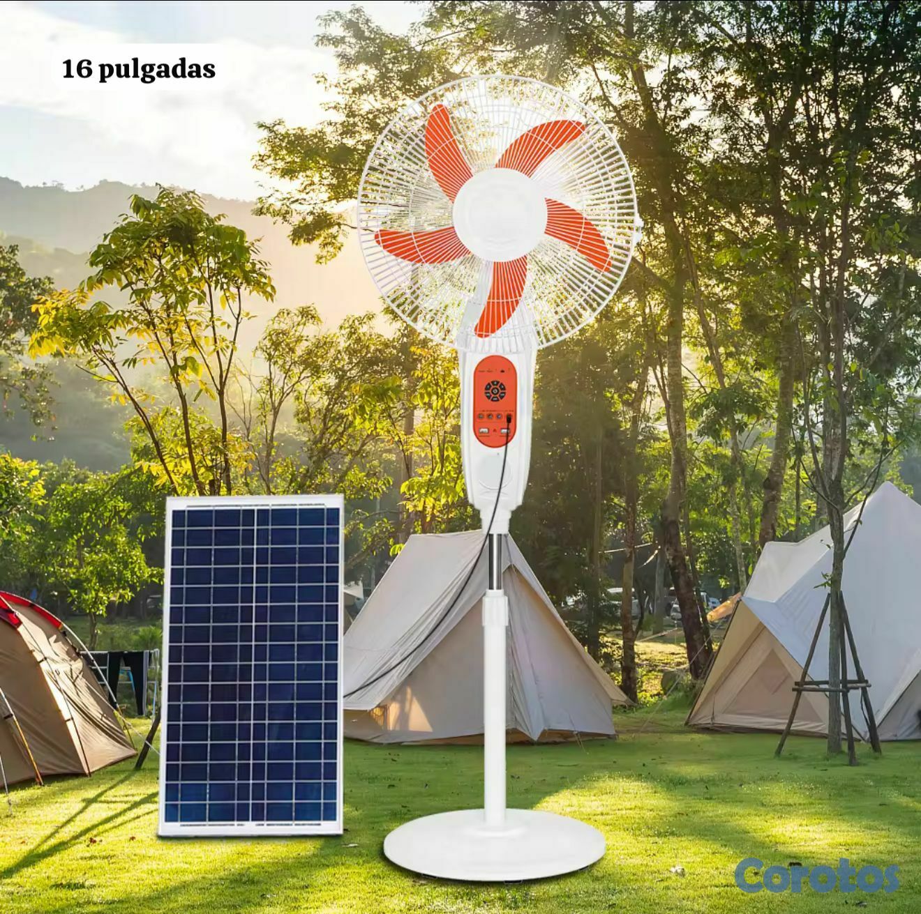 aires acondicionados y abanicos - ABANICO SOLAR DE PEDESTAL 16” –