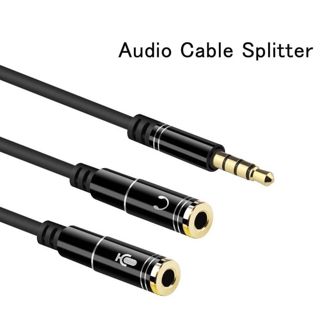 accesorios para electronica - Adaptador divisor de audio audífono y micrófono con conector 3.5mm 1