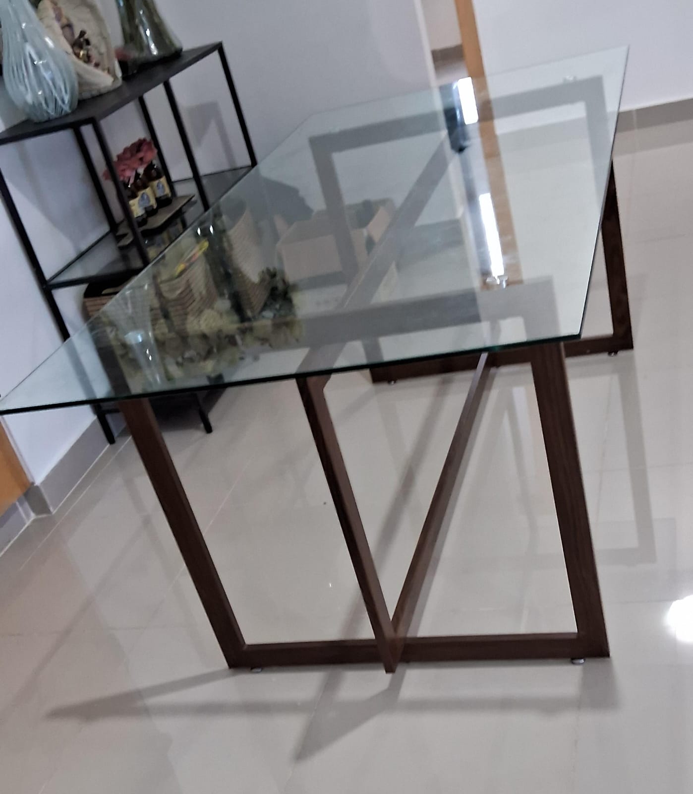 muebles y colchones - Mesa de cristal para 6 sillas 2