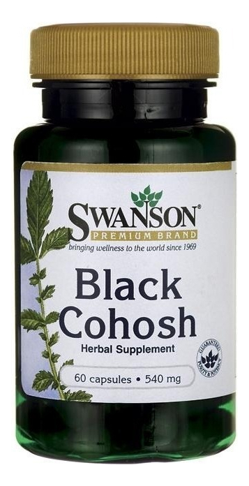 Salud y Equipamiento Médico - Hierba Negra  Black Cohosh 540mg 60 Cápsulas Swanson 1