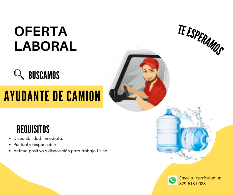 empleos disponibles - Ayudante de Camión