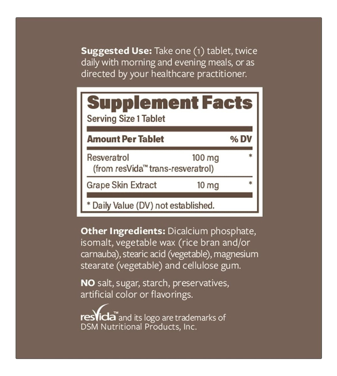 Salud y Equipamiento Médico - Resveratrol 150 Tab 100 Mg 1