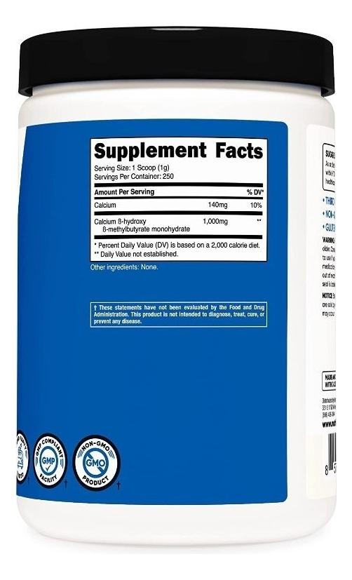 Salud y Equipamiento Médico - Nutricost Hmb Polvo - 1000 Mg 2