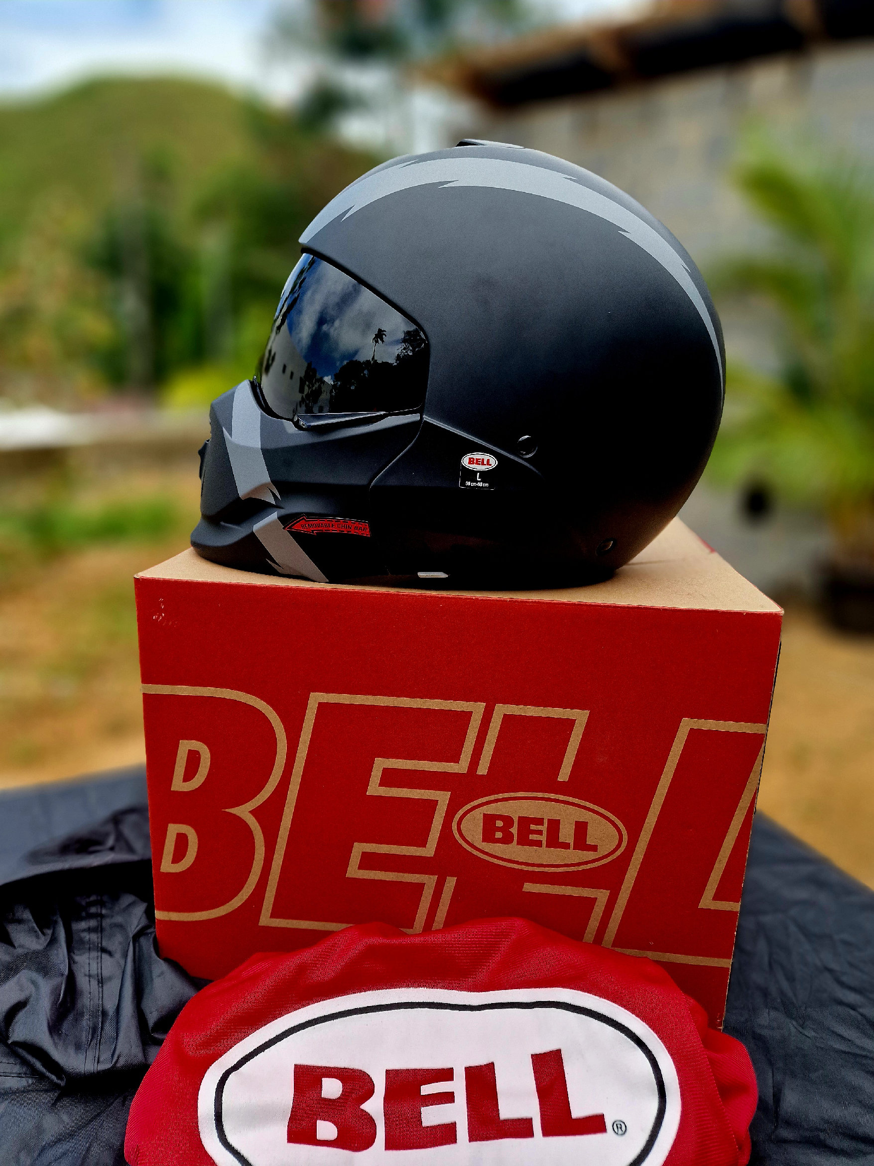 accesorios para vehiculos - Casco de Motocicleta Bell Broozer Helmet USA nuevo 3