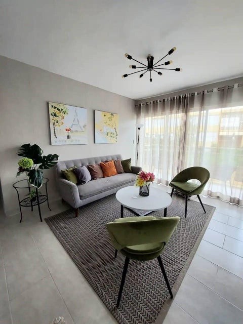 apartamentos - Apartamento amueblado en alquiler, 2 habitaciones, piscina, sauna, seguridad. 3