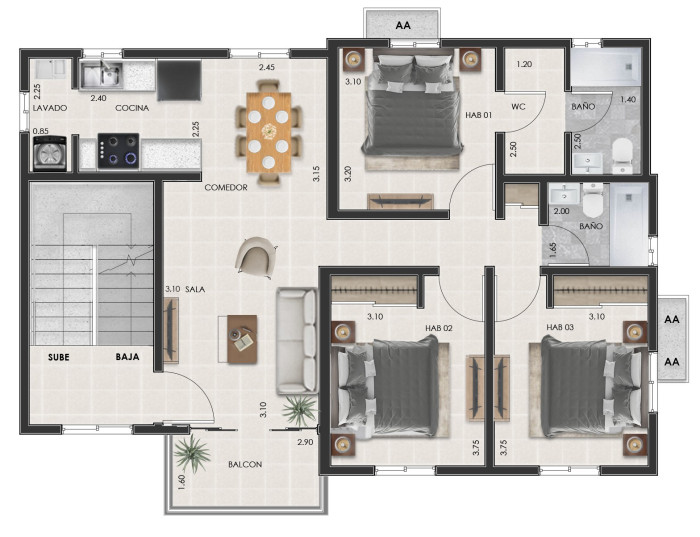 apartamentos - Vendo apartamento en la Jacobo, ciudad Modelo 5