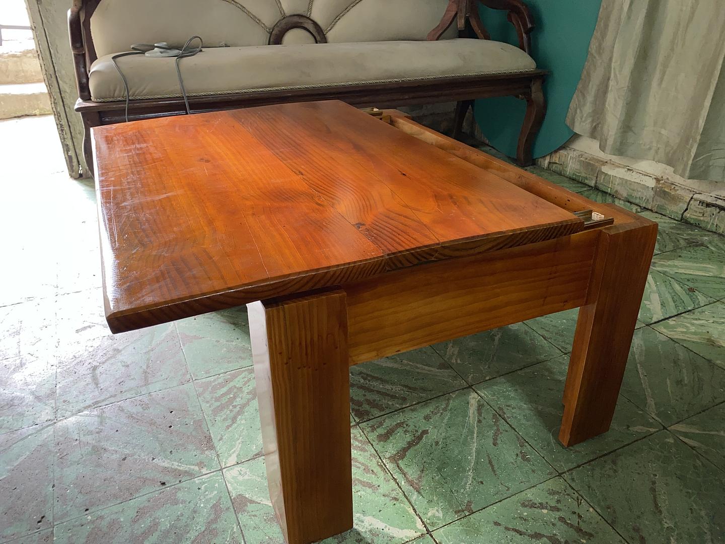 muebles y colchones - mesa de centro con bar oculto  1