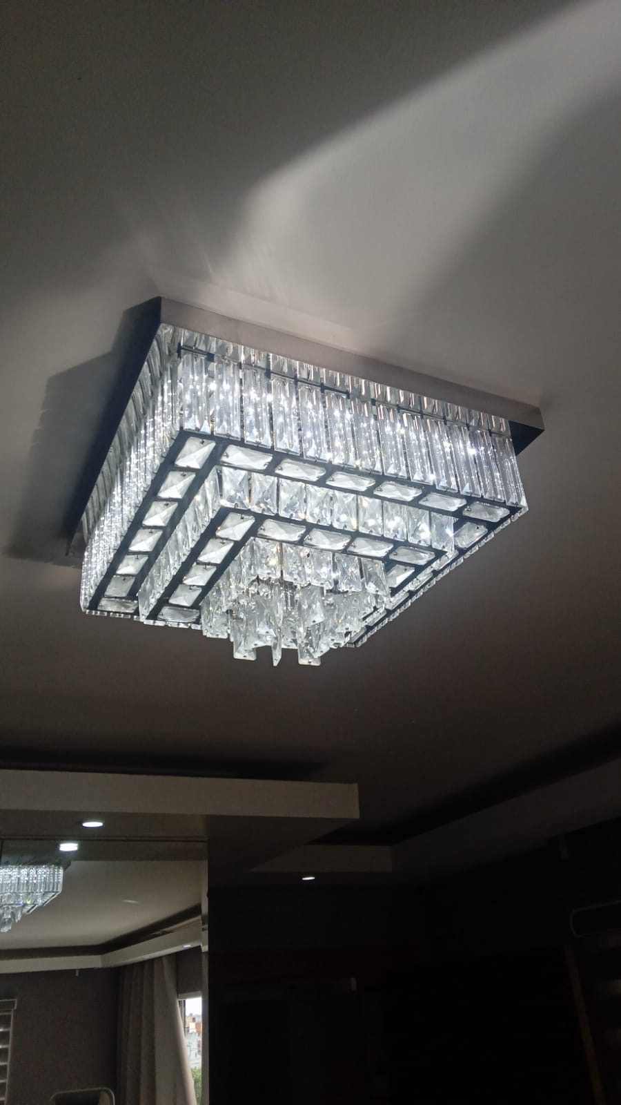 decoración y accesorios - vendo hermosas lámparas de techo en cristales  0