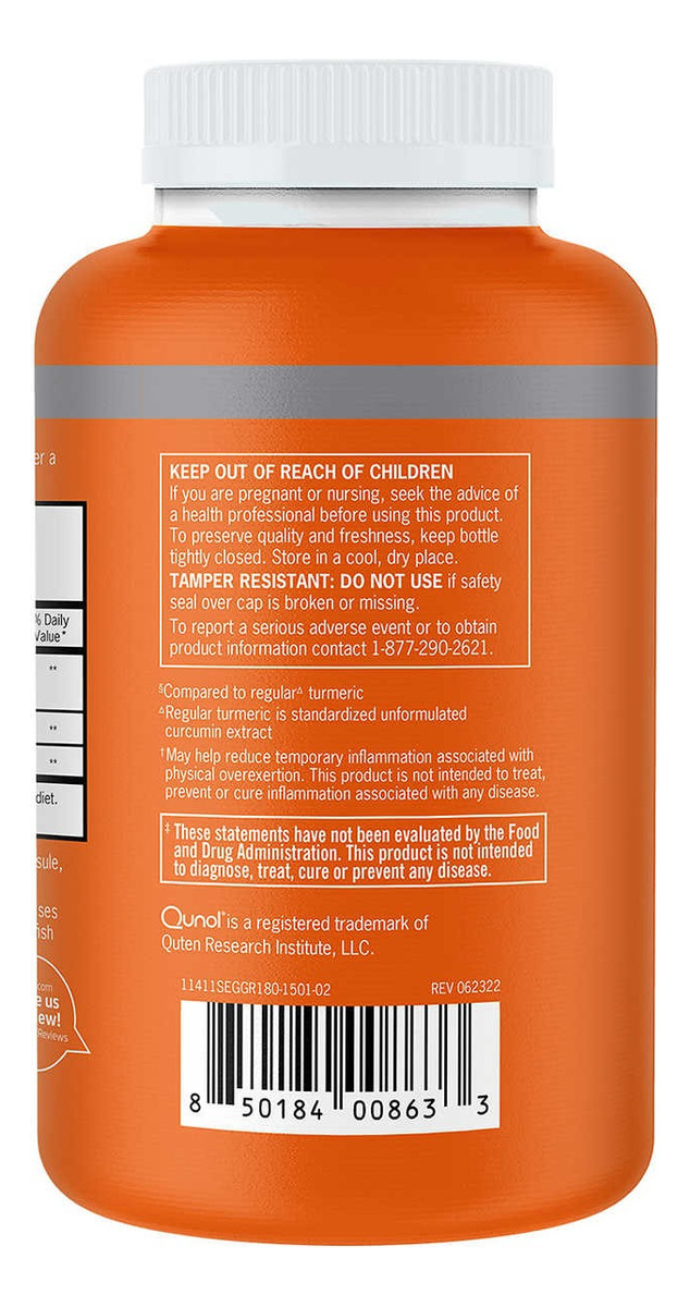 Salud y Equipamiento Médico - Cúrcuma Turmeric Qunol 1500 Mg 2
