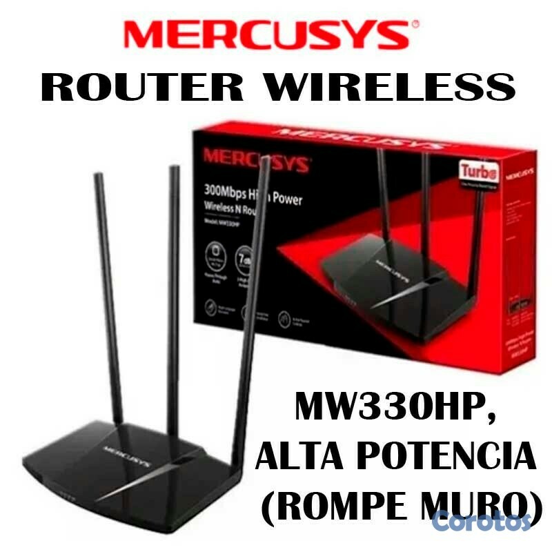 computadoras y laptops - ROUTER MERCUSYS MW330HP 300MPS. MW330HP ALTA VELOCIDAD ANTENA DE 7dBi
