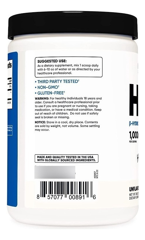 Salud y Equipamiento Médico - Nutricost Hmb Polvo - 1000 Mg 3