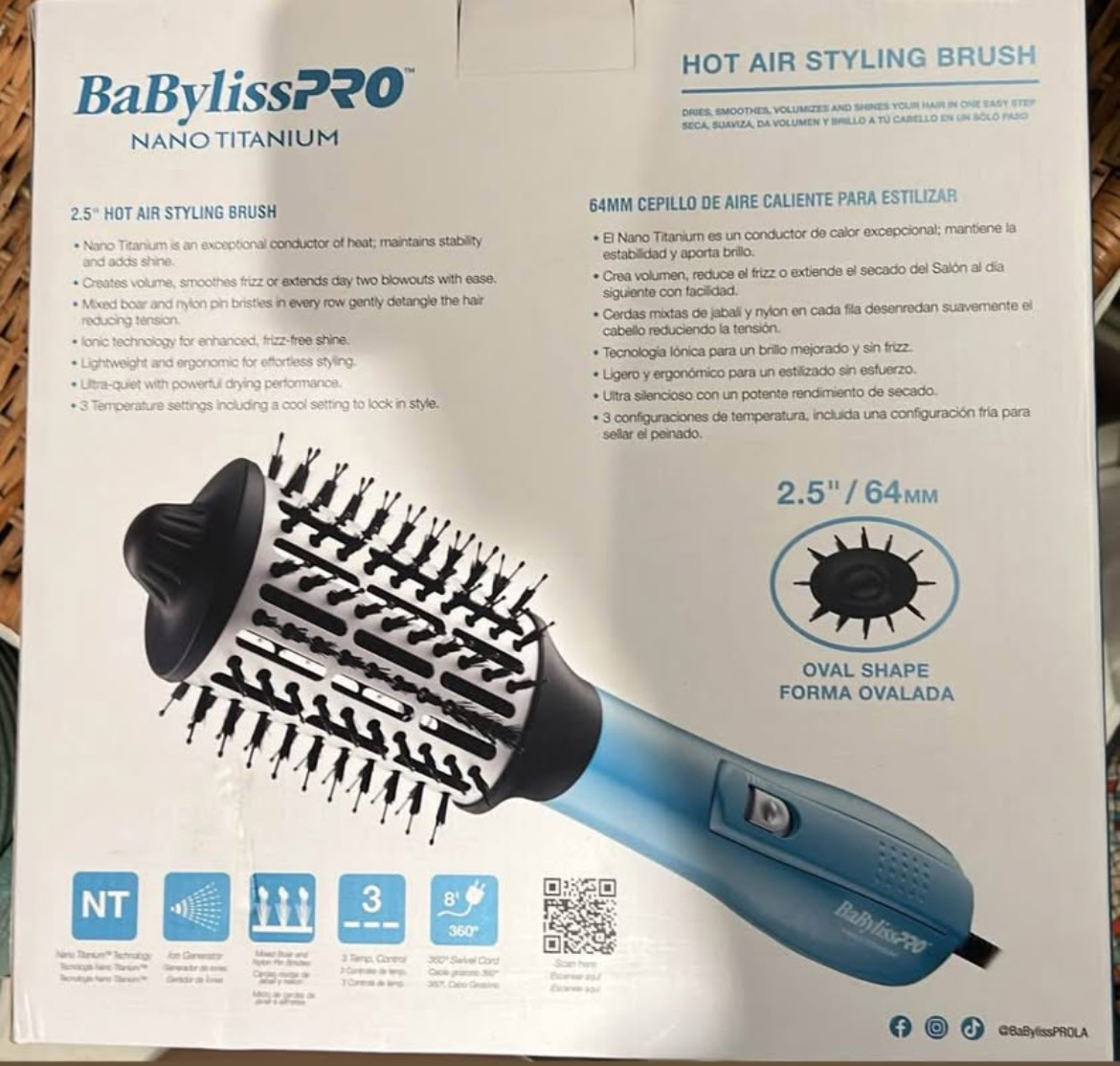 salud y belleza - Cepillo secador Babyliss Pro Nano Titanium 2