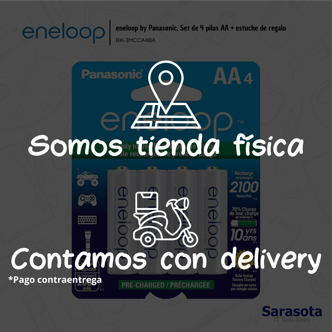 accesorios para electronica - Eneloop by Panasonic, Set de 4 pilas AA + estuche  2