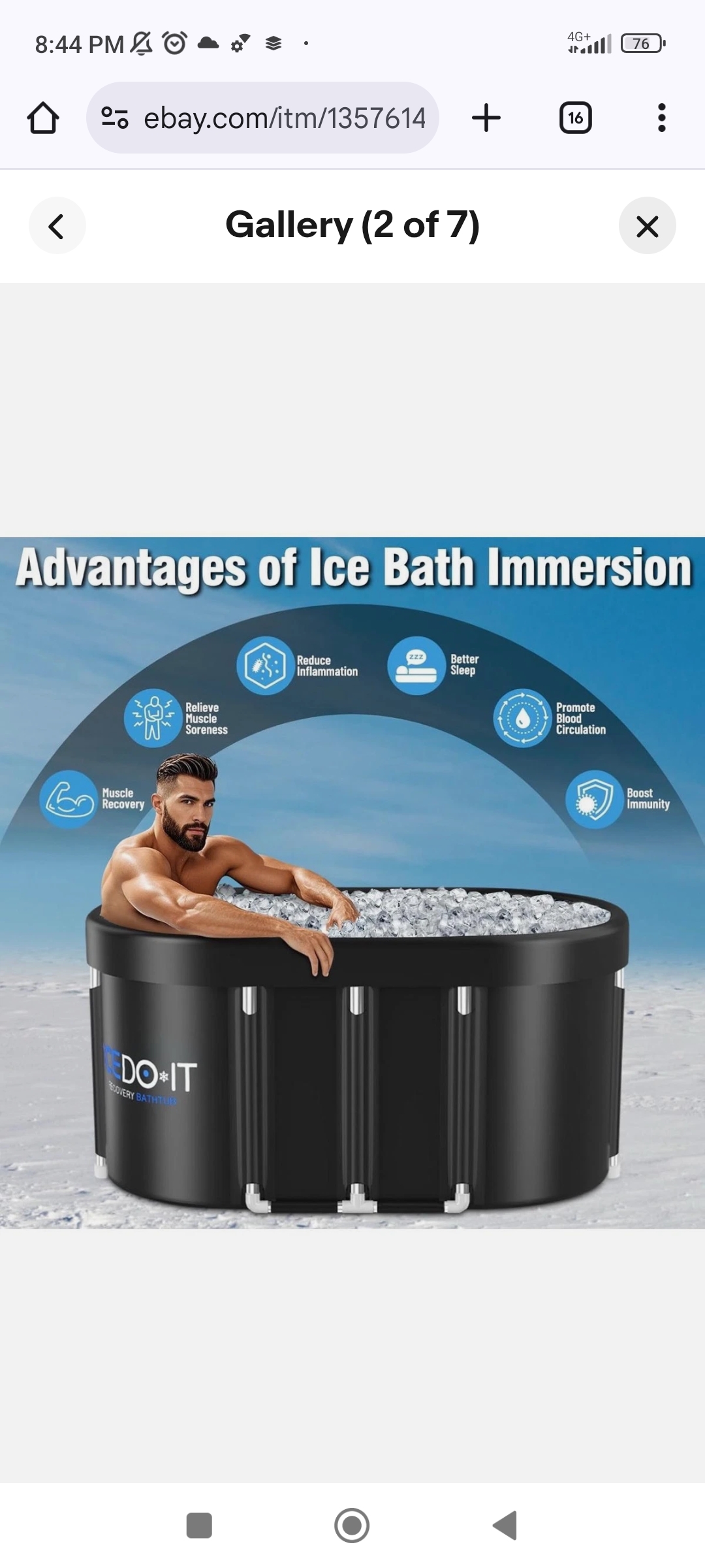 herramientas, jardines y exterior - Baño de Hielo. Relajante 5