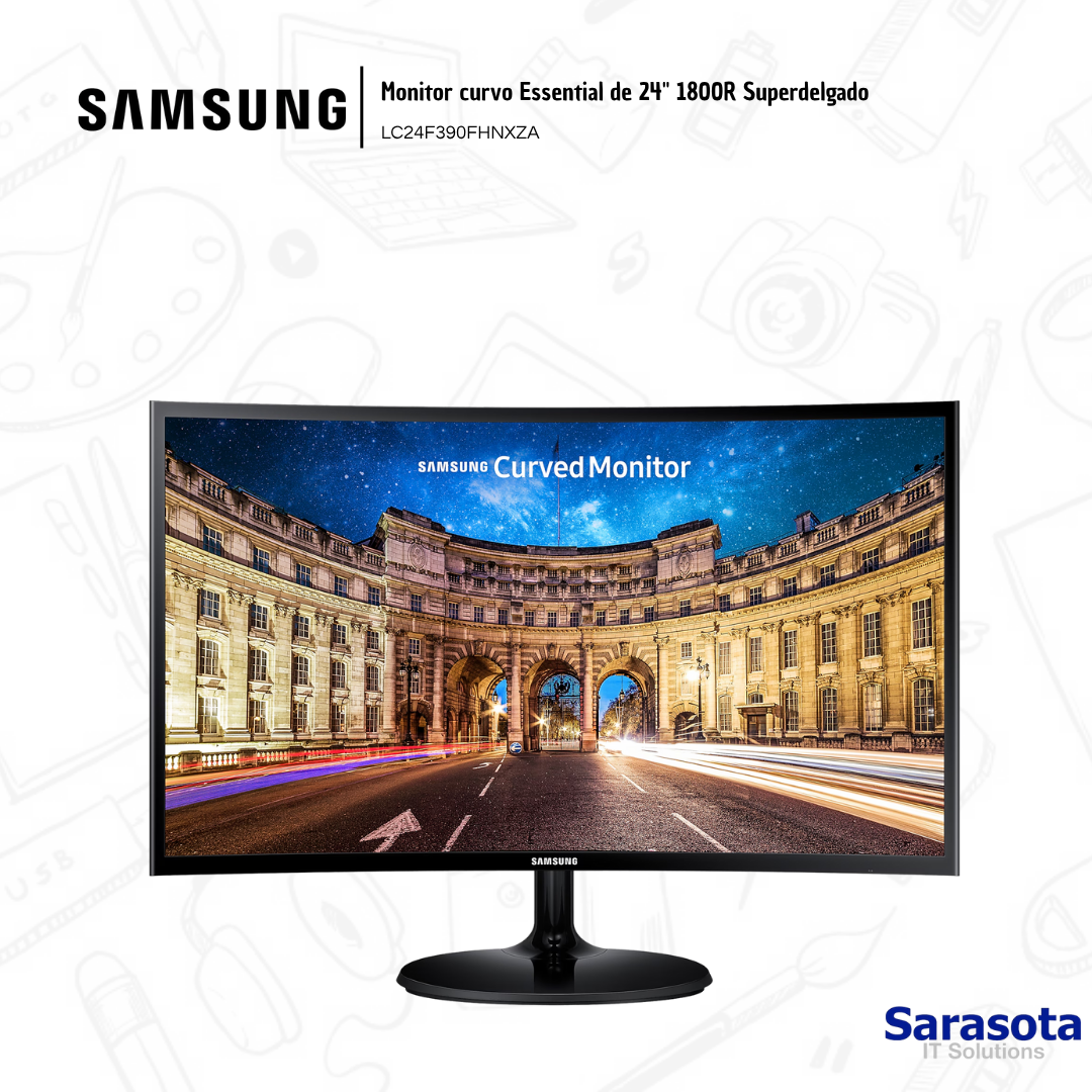 computadoras y laptops - Monitor curvo Essential de 24 1800R Superdelgado 