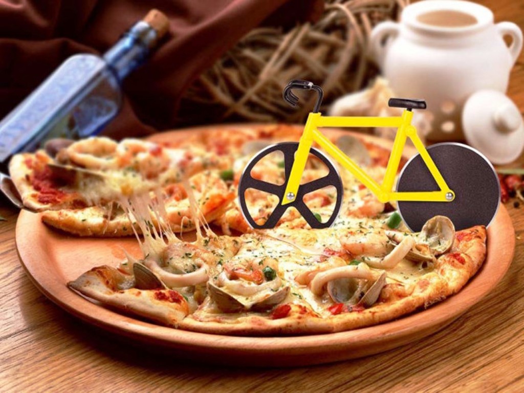 cocina - Cortador de pizza en forma de bicicleta  2
