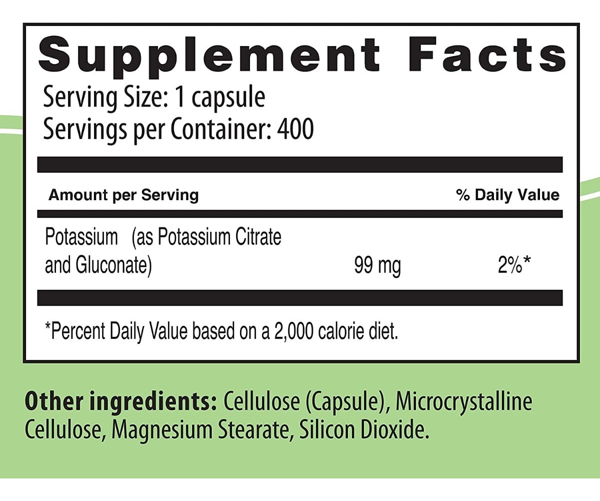 Salud y Equipamiento Médico - Potasio 400 Cap 99 Mg Relaxslim 1