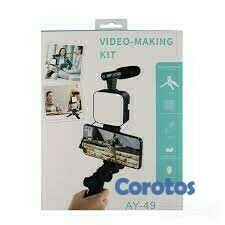 camaras y audio - Kit de video making AY-49 de 3 luces ideal para podcast y videos 1