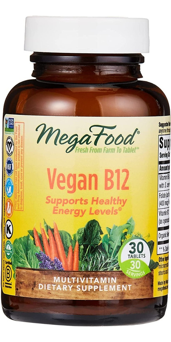Salud y Equipamiento Médico - Vitamina B12 500 mcg Mega Food - Unidad 0