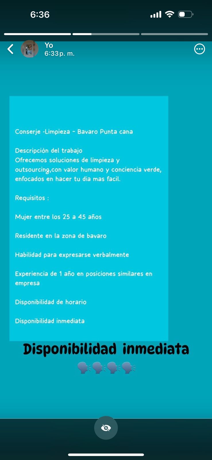 empleos disponibles - CONSERJE -LIMPIEZA 0