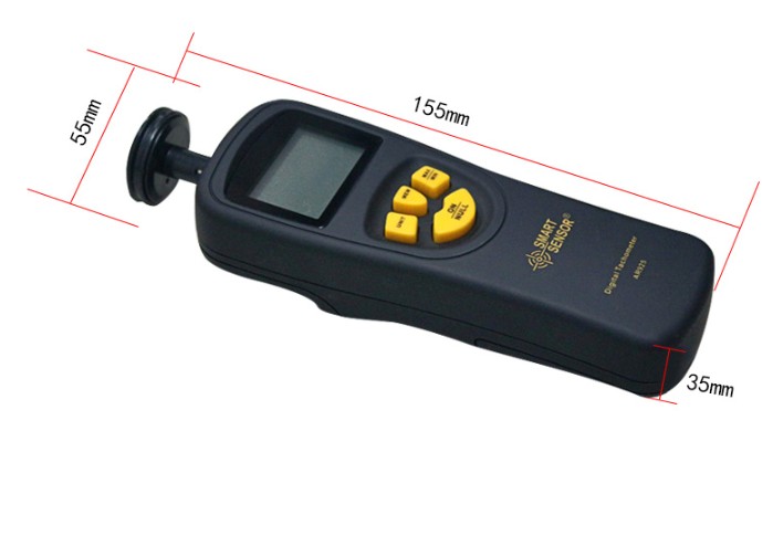 equipos profesionales - Tacometro Digital Medidor de Velocidad Rotacion Contacto LCD 6