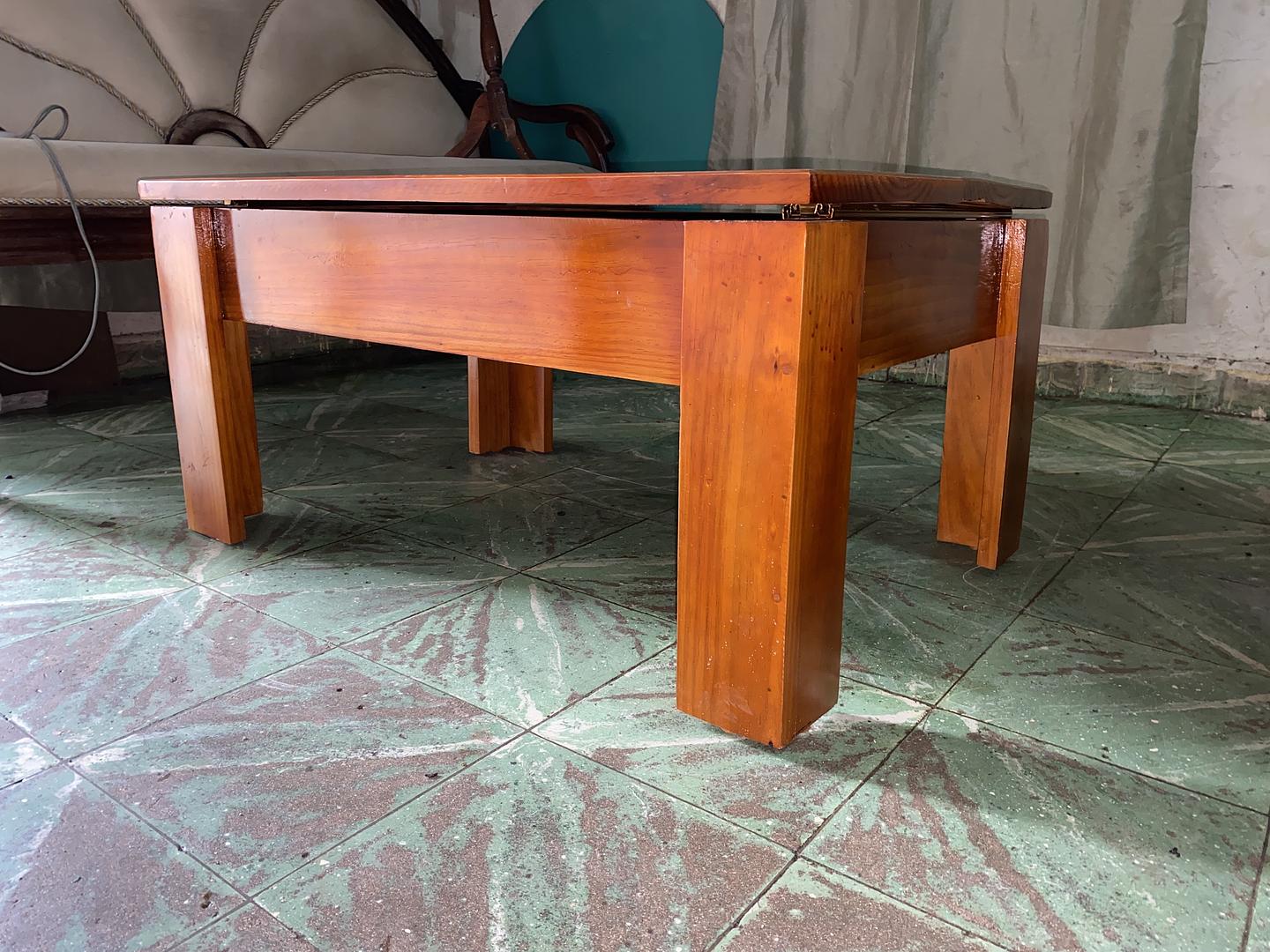 muebles y colchones - mesa de centro con bar oculto  6