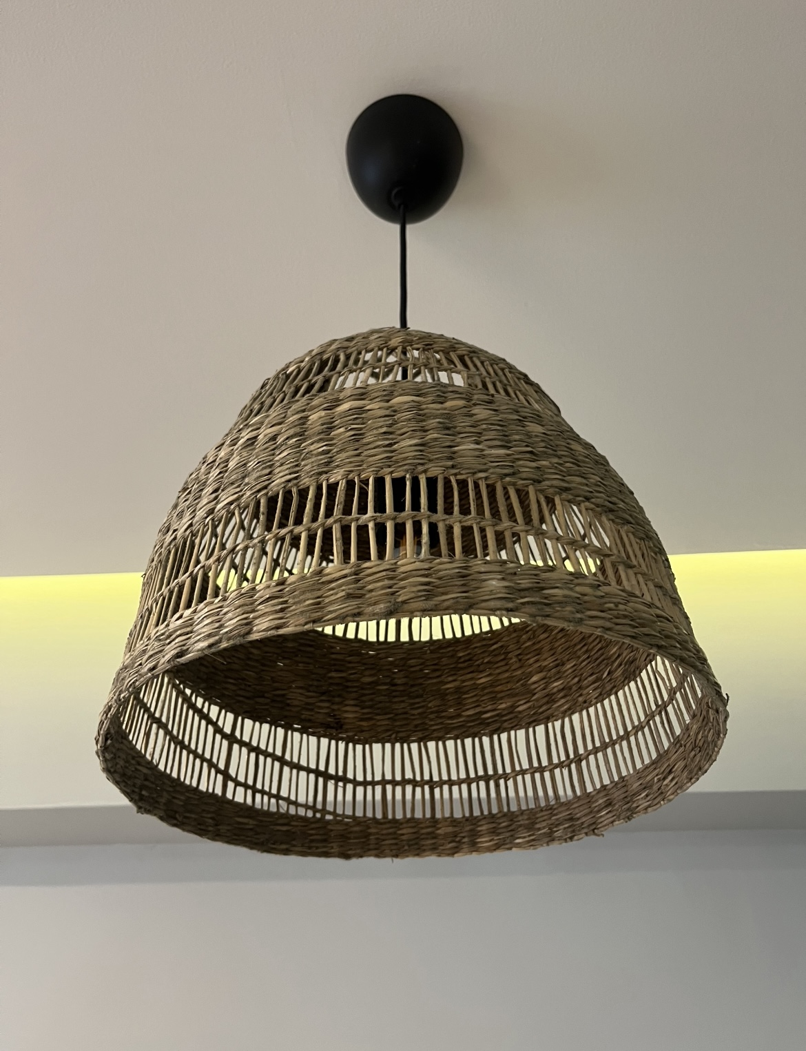 decoración y accesorios - Vendo Lámpara colgante de fibra natural  0