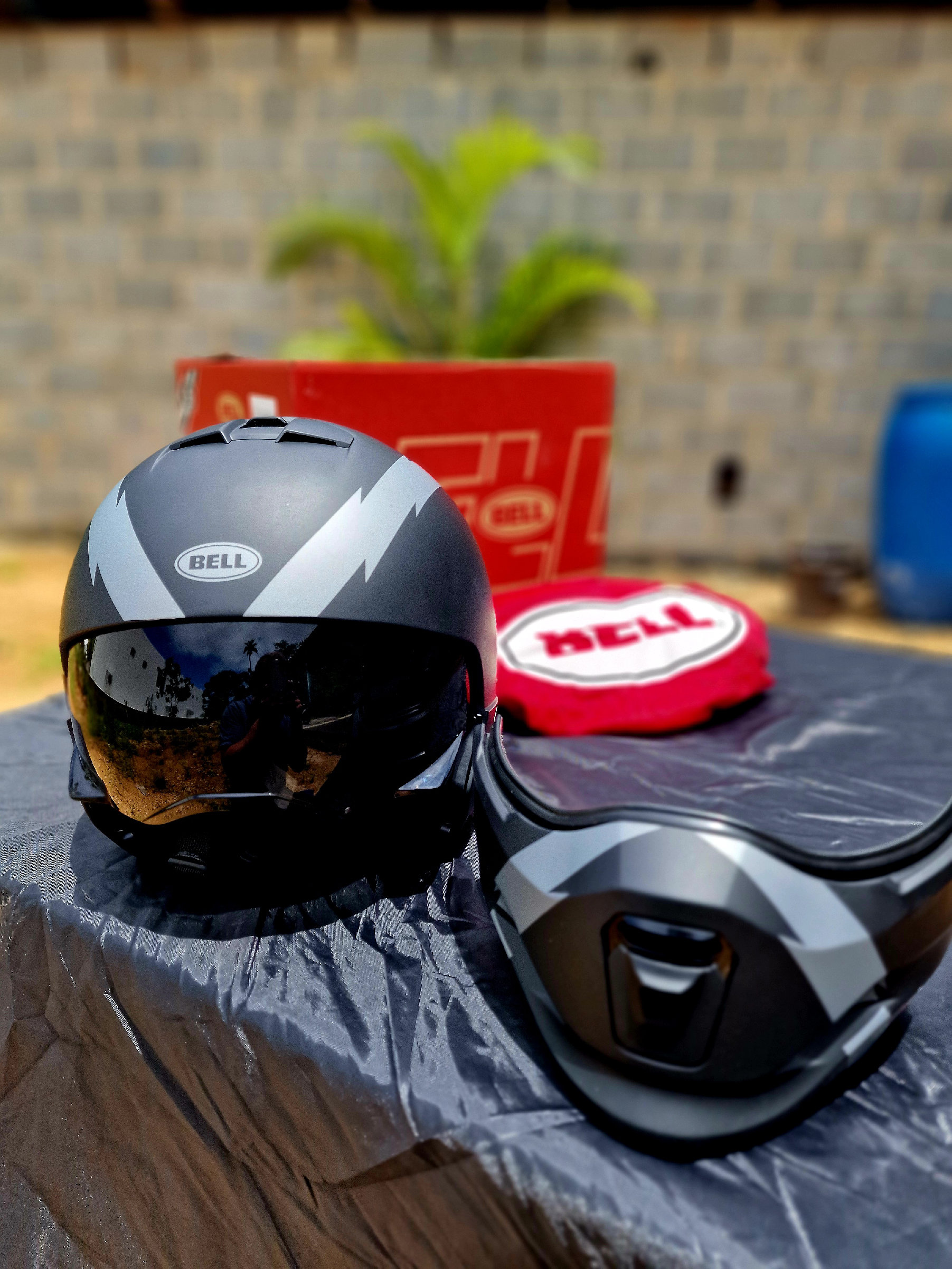 accesorios para vehiculos - Casco de Motocicleta Bell Broozer Helmet USA nuevo 5