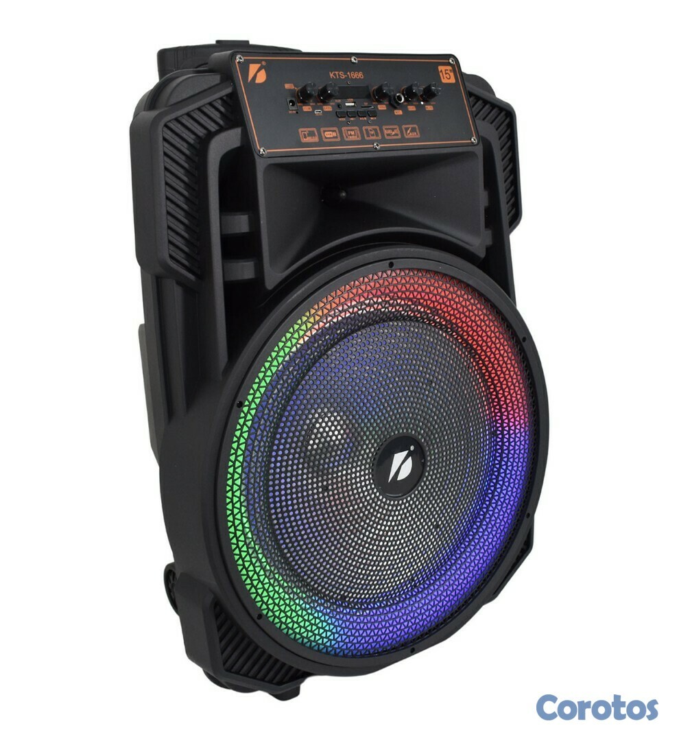 otros electronicos - Bocina Bluetooth de 15 pulgadas con asa y ruedas para su facil transporte y micr 3