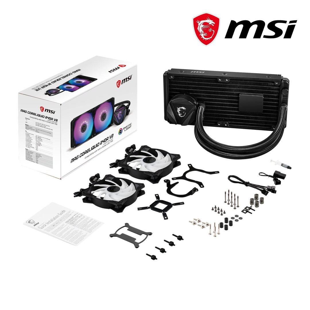 computadoras y laptops - Refrigeracion Liquida MSI 240R V2, para Procesador - LIQUIDCOOLER 0