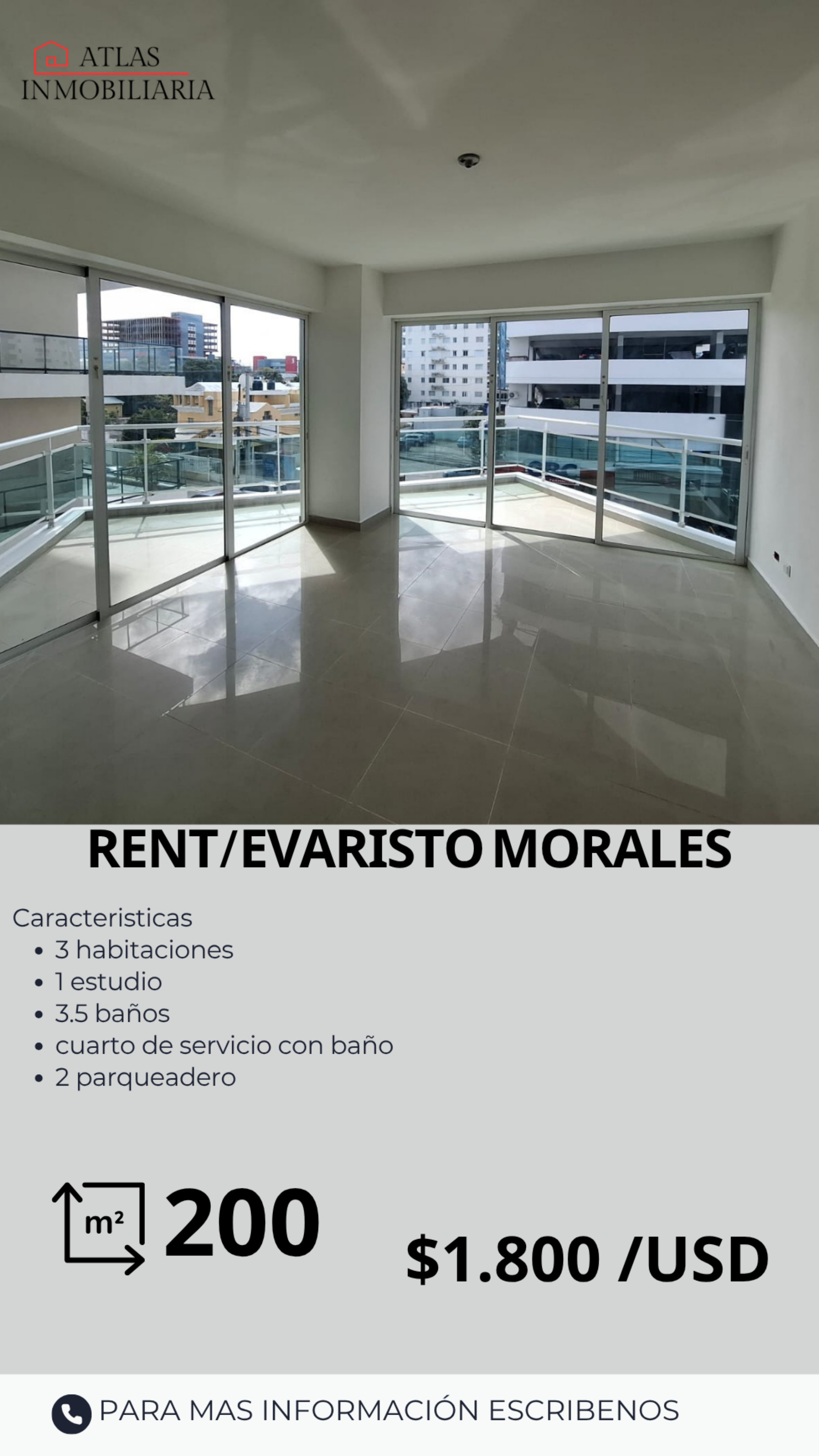 apartamentos - apartamento en alquiler- Evaristo Morales 0