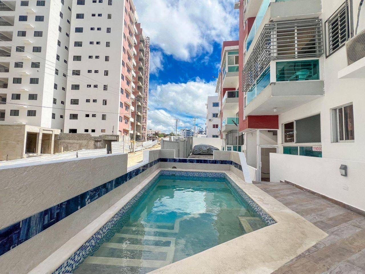 apartamentos - venta de apartamentos de lujo con piscina en santo Domingo norte  3