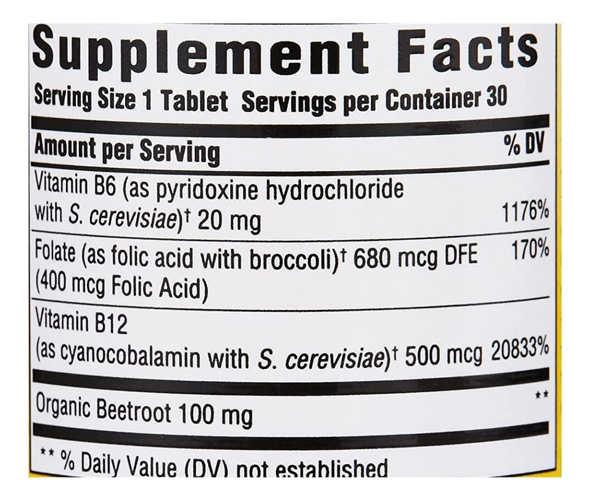 Salud y Equipamiento Médico - Vitamina B12 500 mcg Mega Food - Unidad 1