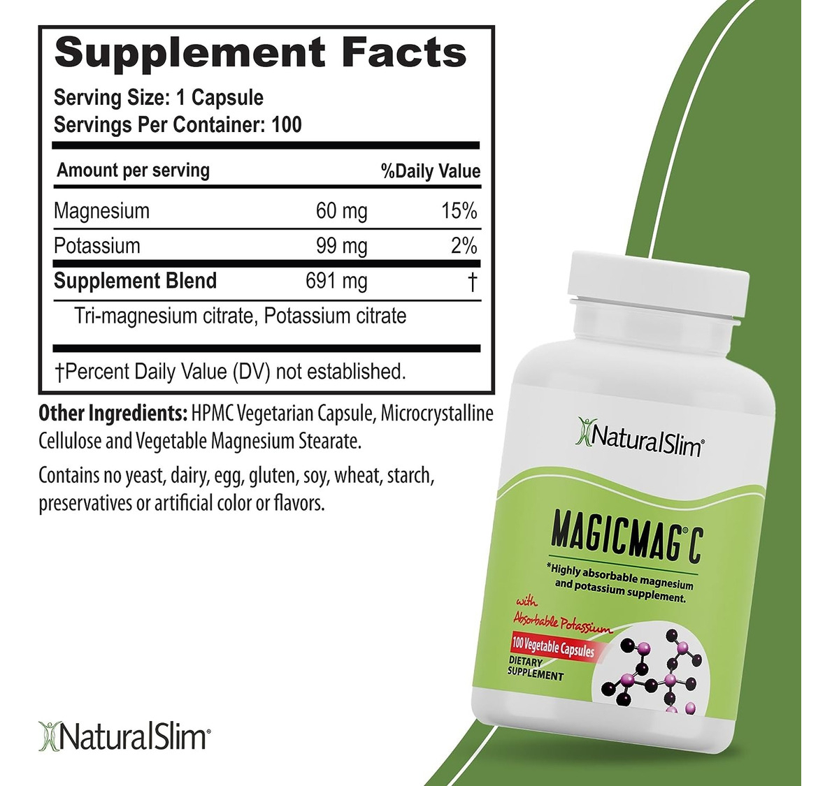 Salud y Equipamiento Médico - Capsulas De Magnesio Antiestres Naturalslim 1