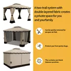 herramientas, jardines y exterior -  Outdoor Patio Double Fabric Roof Canopy Gazebo rd 36,500 4
