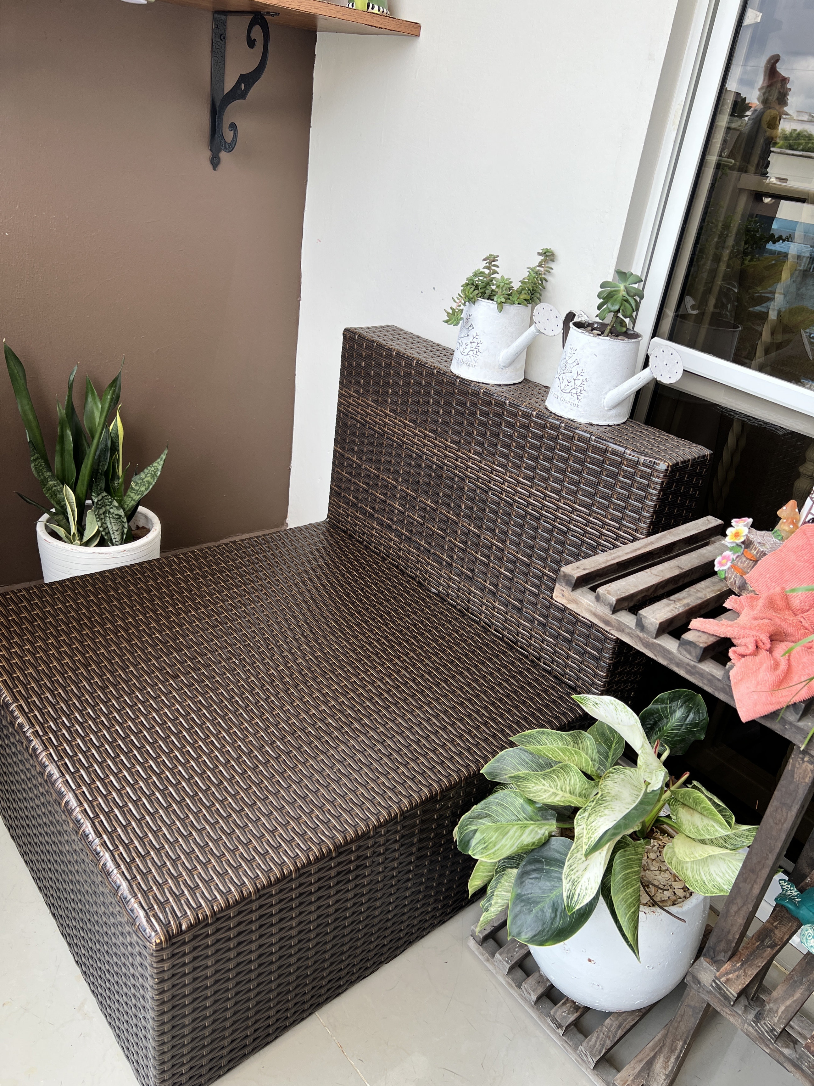 muebles y colchones - Juego de muebles de 5 piezas estilo Rattan sintético  3