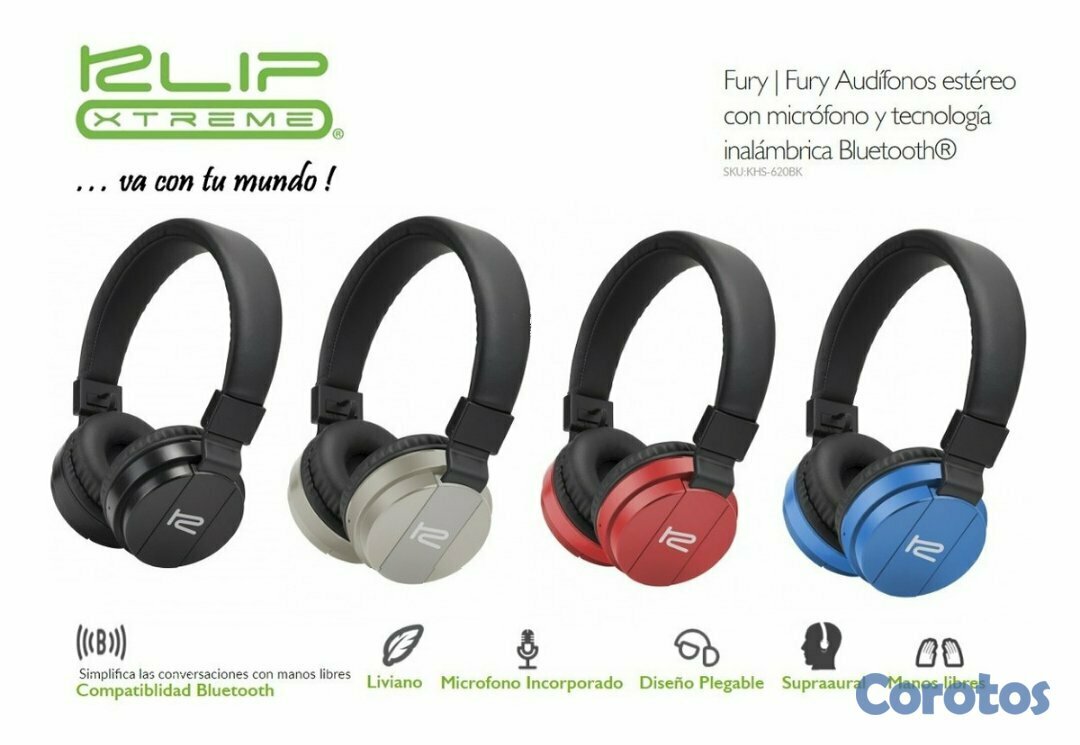 computadoras y laptops - AUDIFONO CON MICROFONO KLIPX, BLUETOOTH PROFESIONALES 