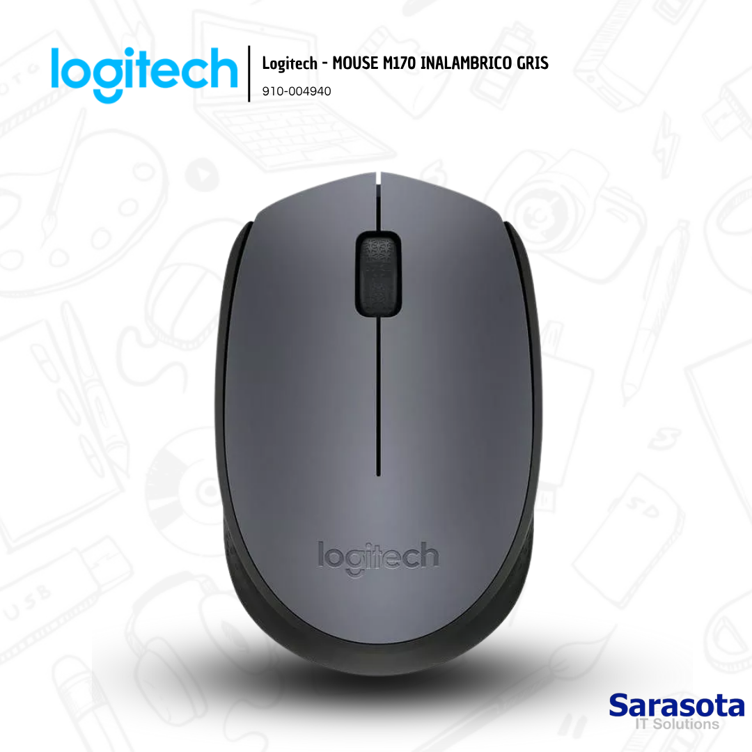 accesorios para electronica - Logitech - MOUSE M170 INALAMBRICO GRIS