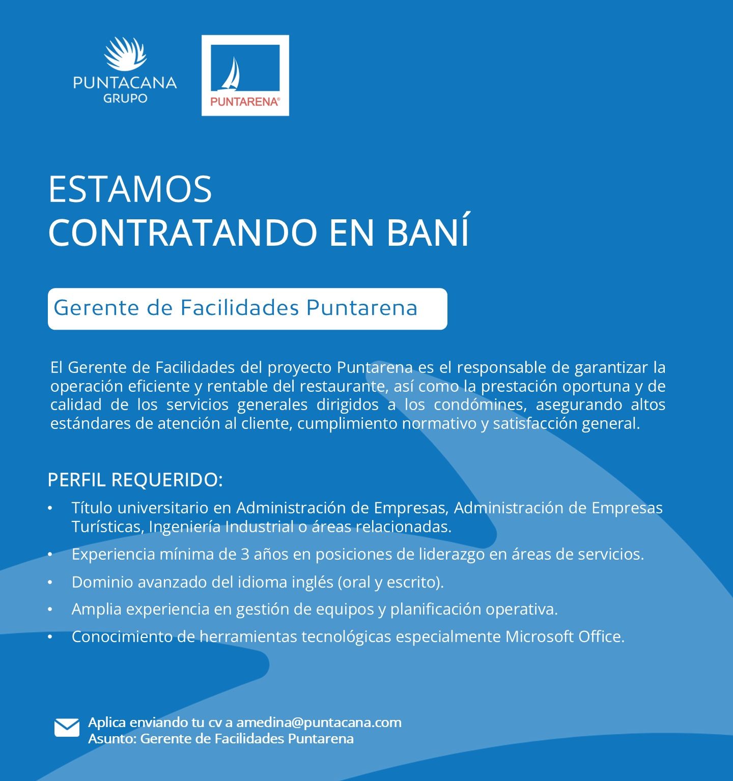 empleos disponibles - Gerente de Facilidades  0
