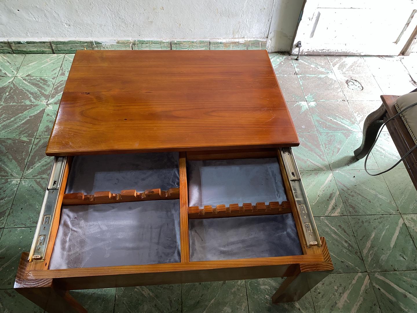 muebles y colchones - mesa de centro con bar oculto  4