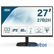 computadoras y laptops - MONITOR IPS  AOC 27 PULGADAS SIN BORDES  IPS 1920X1080 FULL HDMI 